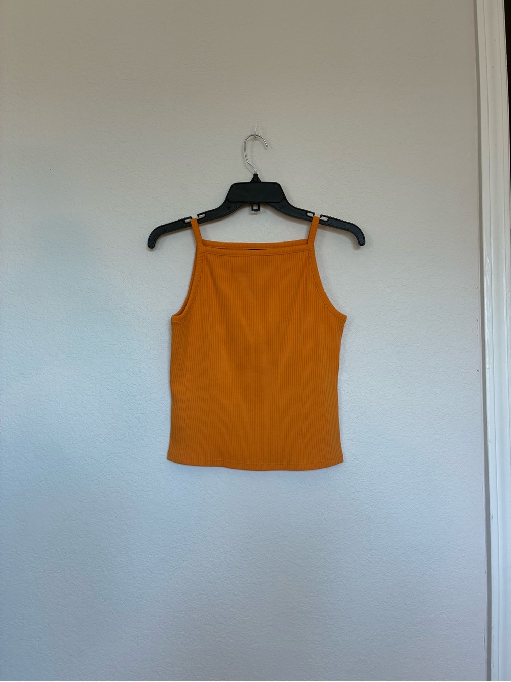 NWT Old Navy Ribbed High Neck Tank Top Orange Spice Size Medium